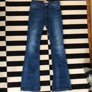 Zara mid rise flare jeans